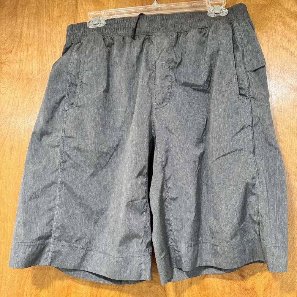 Lululemon Men’s Gray Athletic Shorts Large Unlined Drawstring Casual